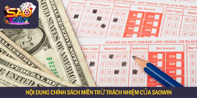 Nội dung chính sách miễn trừ trách nhiệm của Saowin